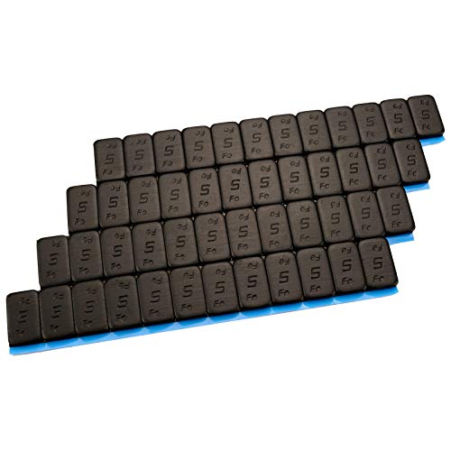 7 Contrapesos Negro 12x5g Pesos Adhesivos Pesos 60 G con Rebordes Cincado & Plastificado 0,42KG Negro 5gx12