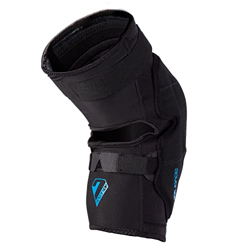 7 Protection Flex-17 Rodilleras Ciclismo Enduro MTB, Unisex Adulto, Negro, Talla-L