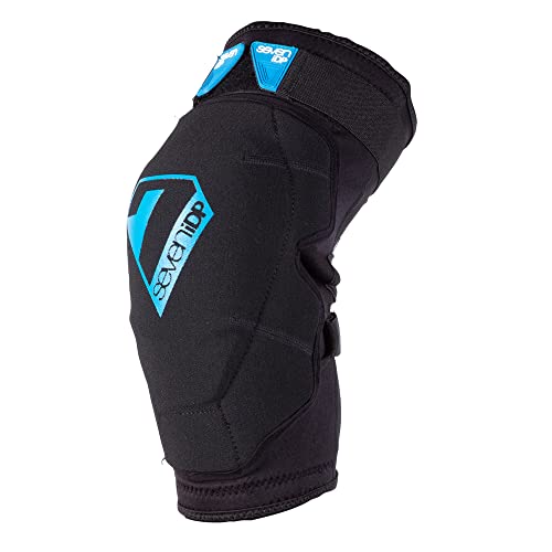 7 Protection Flex-17 Rodilleras Ciclismo Enduro MTB, Unisex Adulto, Negro, Talla-L