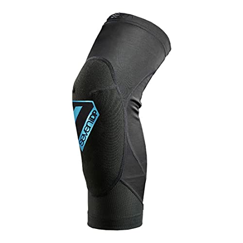 7 Protection Transition-17 Rodilleras Ciclismo Enduro MTB, Unisex Adulto, Negro, Talla-XL