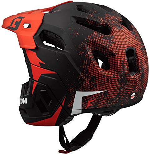 707853VAR - Casco bicicleta ciclismo C-MANIAC 2.0MX MTB COLOR NEGRO/ROJO TALLA 58-61