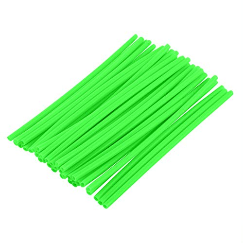 72Pcs Spoke Skins - Cubiertas Fundas de Radio de Rueda para Motocross Bicicletas de Suciedad - 10 Colores (Color : Verde)