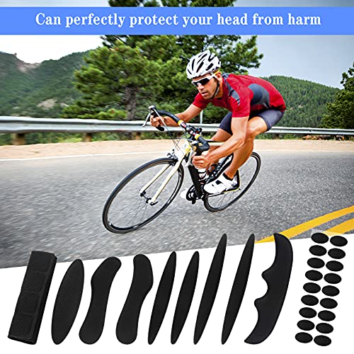 81Pcs Almohadilla para Bicicleta Juego de Almohadillas de Espuma para Casco de Bicicleta Esponja para Casco de Bicicleta Universales Almohadillas de Espuma para Casco(Negro)