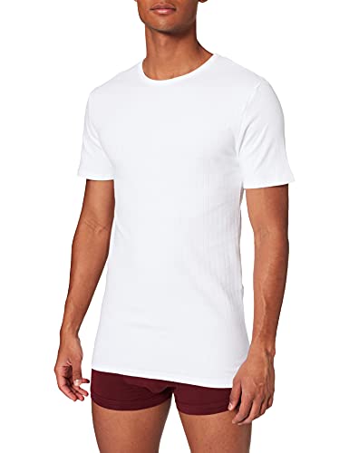 ABANDERADO - Camiseta Térmica De Manga Corta Y Cuello Redondo para hombre, color blanco, talla 52/L