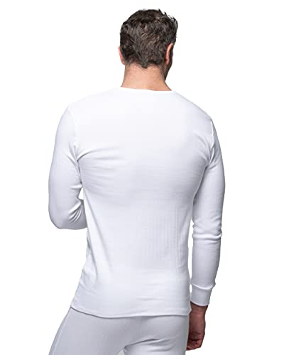 Abanderado Termal algodón Invierno C/Redondo Camiseta térmica, Blanco, L para Hombre