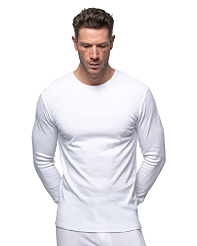 Abanderado Termal algodón Invierno C/Redondo Camiseta térmica para Hombre, Blanco, M/48