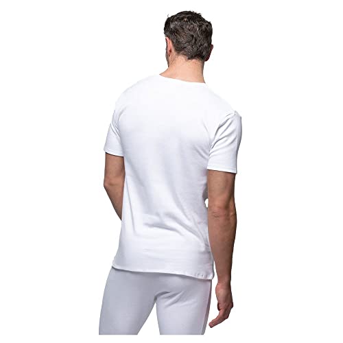 Abanderado Termal algodón Invierno Cuello uve Camiseta térmica, Blanco (Blanco 001), Large (Tamaño del Fabricante:L/52) para Hombre