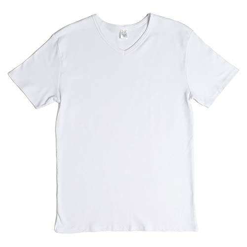 Abanderado Termal algodón Invierno Cuello uve Camiseta térmica, Blanco (Blanco 001), Large (Tamaño del Fabricante:L/52) para Hombre