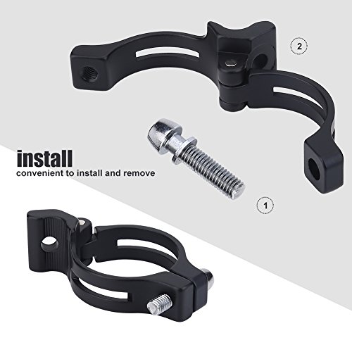 Abrazadera de cambio de bicicleta Etiqueta de cuadro de bicicleta de carretera Anillo de abrazadera de cambio delantero Adaptador de soldadura para bicicleta(34.9mm)