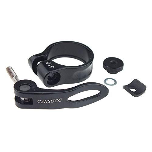 Abrazaderas para sillín de bicicleta, 31,8 mm, de aleación de aluminio, para 31,8 mm (negro)