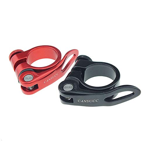 Abrazaderas para sillín de bicicleta, 31,8 mm, de aleación de aluminio, para 31,8 mm (negro)