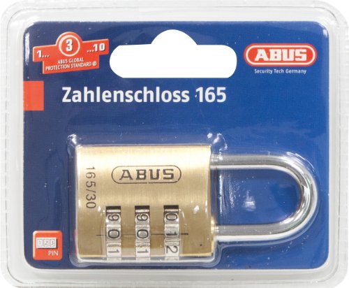 Abus 20131 165/30SB - Candado con combinación numérica (latón, 30 mm)