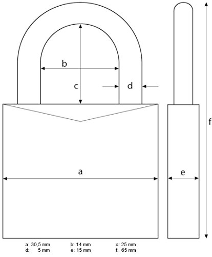 Abus 20131 165/30SB - Candado con combinación numérica (latón, 30 mm)