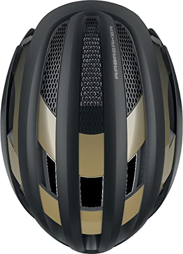 ABUS AIRBREAKER Road Helm, Unisex, Negro(Black Gold), M