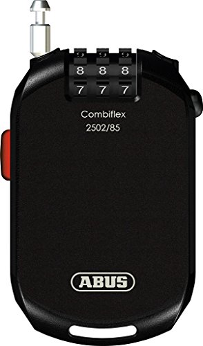 ABUS Combiflex 2502 Cable Acero antirrobo Moto, Unisex, Black, 85 cm