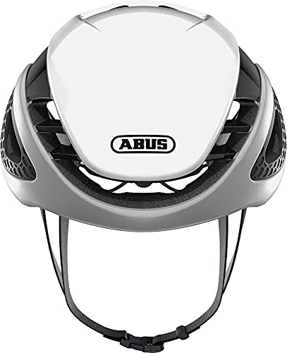 ABUS Silver White M Casco, Adultos Unisex, Blanco (Blanco)