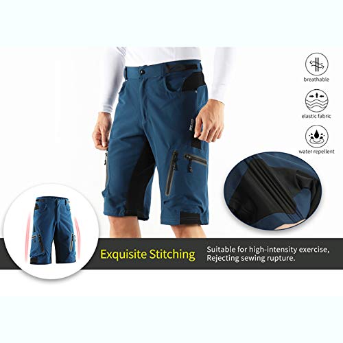 ACCLD Pantalones Cortos de Ciclismo para Hombre, Pantalones Cortos de Bicicleta Holgados para Deportes al Aire Libre, Pantalones Cortos de Bicicleta, Pantalones Cortos de montaña MTB,F,S