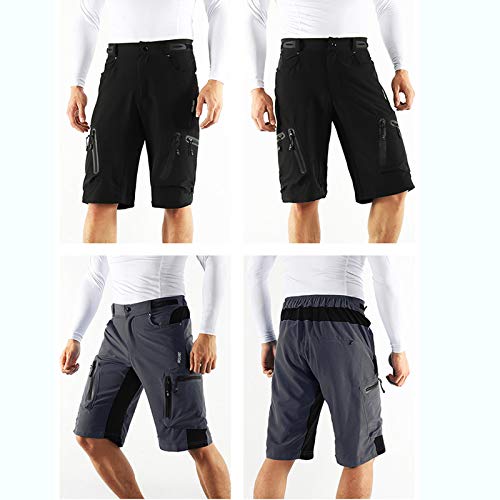 ACCLD Pantalones Cortos de Ciclismo para Hombre, Pantalones Cortos de Bicicleta Holgados para Deportes al Aire Libre, Pantalones Cortos de Bicicleta, Pantalones Cortos de montaña MTB,F,S