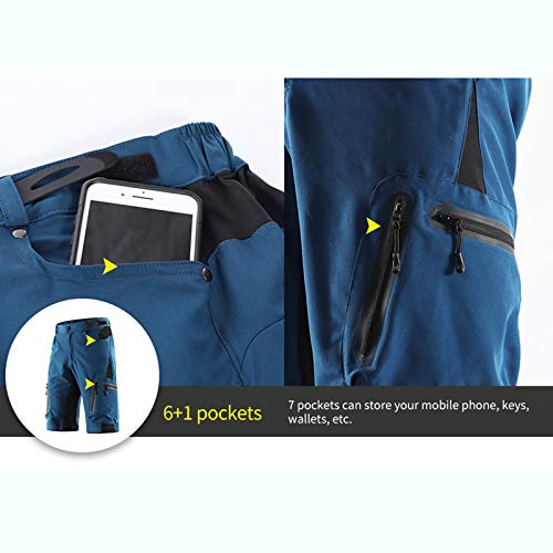 ACCLD Pantalones Cortos de Ciclismo para Hombre, Pantalones Cortos de Bicicleta Holgados para Deportes al Aire Libre, Pantalones Cortos de Bicicleta, Pantalones Cortos de montaña MTB,F,S