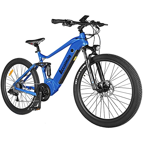 Accolmile Cola Bear 27,5" Bicicleta Eléctrica, Batería Integrada Litio 48V 13Ah 624Wh, Suspensión Completa Unisex para Adultos, Bicicleta de Montaña de 9 Velocidades