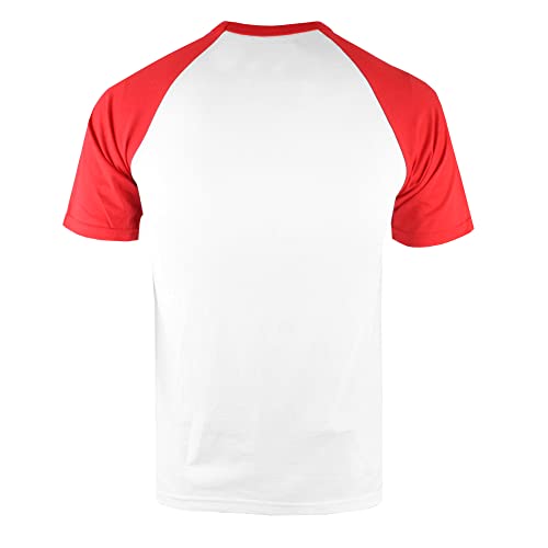 AC/DC Logotipo Camiseta, Blanco (Blanco/Rojo), L para Hombre