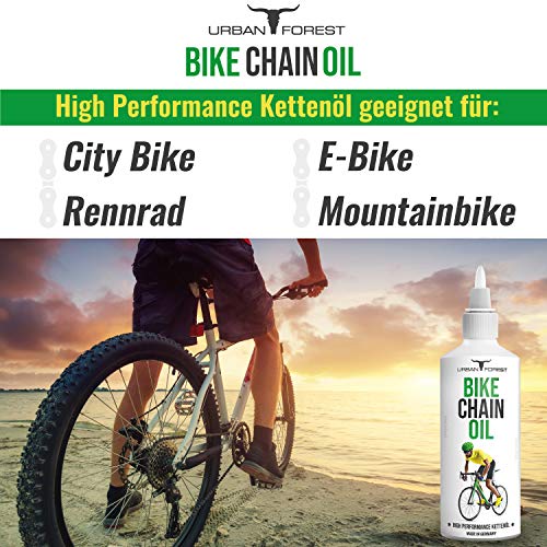 Aceite para cadenas de bicicletas para el cuidado de bicicletas Aceite lubricante para bicicletas y bicicletas eléctricas Protección de cadenas de bicicletas Aceite para cadenas Urban Forest 100 ml