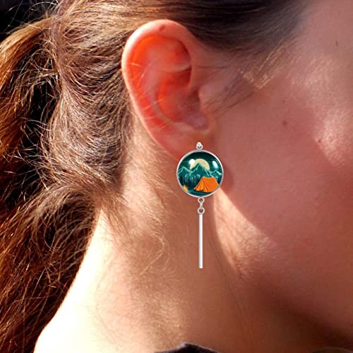 Acero inoxidable cuelgan gancho pendientes tiendas en las montañas
