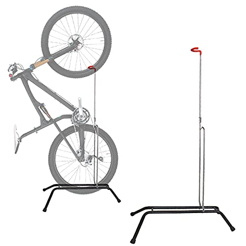 Acero Soporte Bicicletas Suelo Estatica,Soporte Bicicleta Suelo Ajustable, Ligero, Portátil Aparcabicicletas Suelo para Bicicletas De Montaña Y De Carretera, Interior Y Exterior, Rincón De Almace