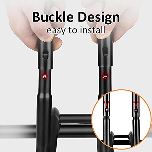 Acero Soporte Suelo Bicicleta con Reflectante,Soportes para Bicicleta Ajustable, Ligero, Portátil Sujeta Bicicletas para Bicicletas De Montaña Y De Carretera, Interior Y Exterior, Rincón De Almac