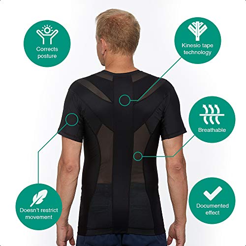 ActivePosture - Camiseta con Corrector de Postura para Espalda, Corrector de Hombros para Hombre, Cuenta con Tecnología Neuroband que Ayuda a Reducir Tensión, Dolor y Mejora la Postura.