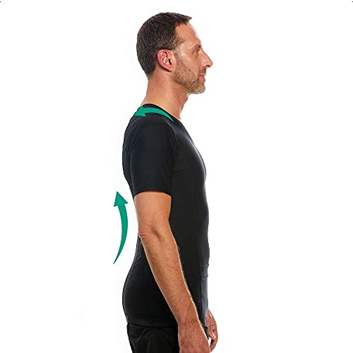 ActivePosture - Camiseta con Corrector de Postura para Espalda, Corrector de Hombros para Hombre, Cuenta con Tecnología Neuroband que Ayuda a Reducir Tensión, Dolor y Mejora la Postura.