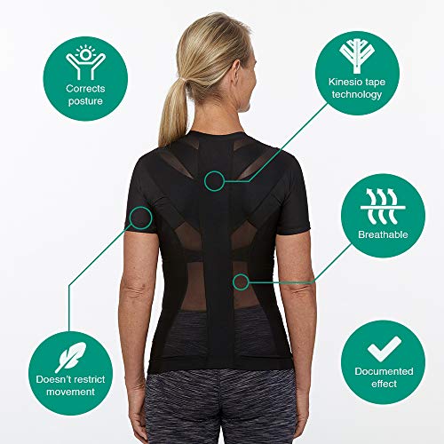 ActivePosture® - Camiseta con Corrector de Postura para Espalda, Corrector de Hombros para Mujer, Cuenta con Tecnología Neuroband que Ayuda a Reducir Tensión, Dolor y Mejora la Postura.