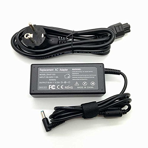 Adaptador Cargador Nuevo y Compatible con portátiles HP Compaq Pavilion 14-15 Series con Punta Azul y Pin Central de 19,5v 3,33a o Inferior del listado