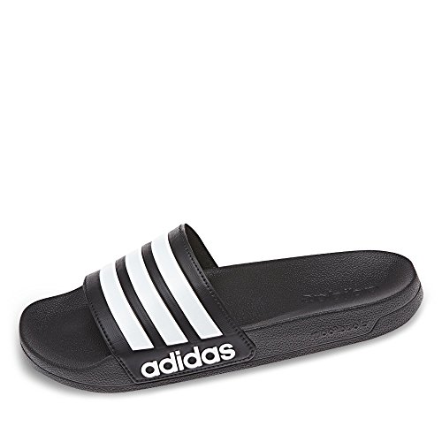 adidas Adilette Shower Stripes, Chanclas Hombre, Core Black Footwear White 01, 42 EU