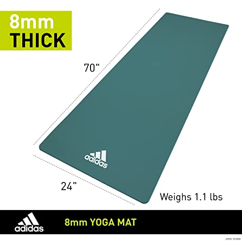 adidas ADYG-10100RG Colchonetas de Yoga, Adultos Unisex, Raw Verde, 8 mm