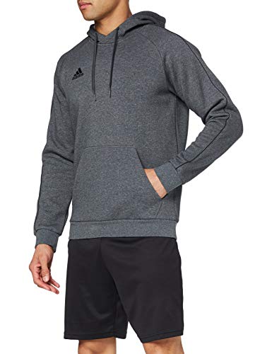 Adidas CORE18 Hoody Sudadera con Capucha, Hombre, Gris (Gris/Negro), L