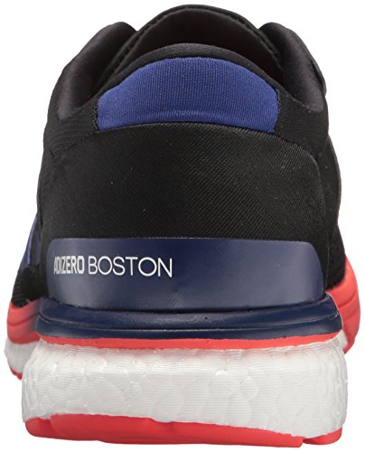 adidas Men's Adizero Boston 6 m Running Shoe, Core Black/Real Purple/Hi-Res Red, 6.5 M US