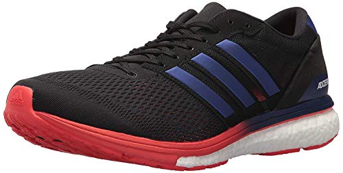 adidas Men's Adizero Boston 6 m Running Shoe, Core Black/Real Purple/Hi-Res Red, 6.5 M US