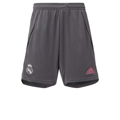 Adidas Real Madrid Temporada 2020/21 Pantalón Corto Entrenamiento Oficial, Unisex, Gris, S