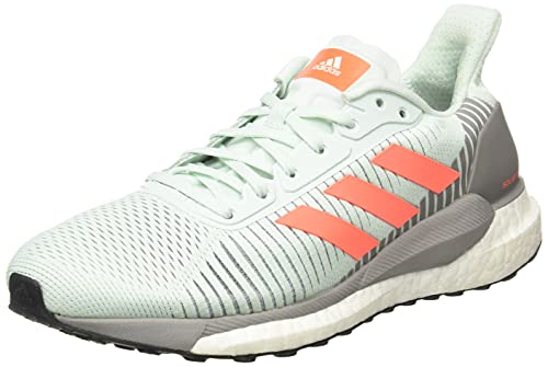 Adidas Solar Glide ST 19 W, Zapatillas Running Mujer, Azul Dash Green Signal Coral Dove Grey, 38 2/3 EU