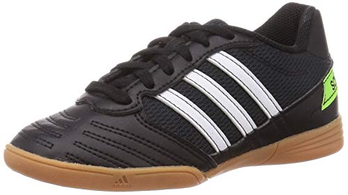 Adidas Super Sala J, Running Shoe, Negro/Blanco/Verde Solar, 35 EU