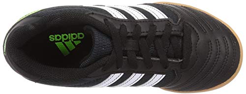 Adidas Super Sala J, Running Shoe, Negro/Blanco/Verde Solar, 35 EU