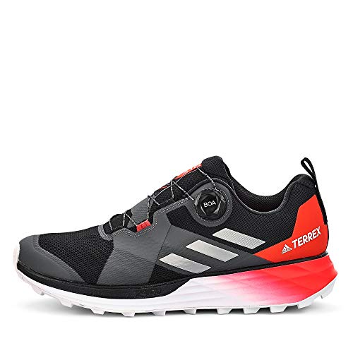 adidas Terrex Two Boa, Zapatillas Deportivas Hombre, Core Black Silver Met Solar Red, 42 EU