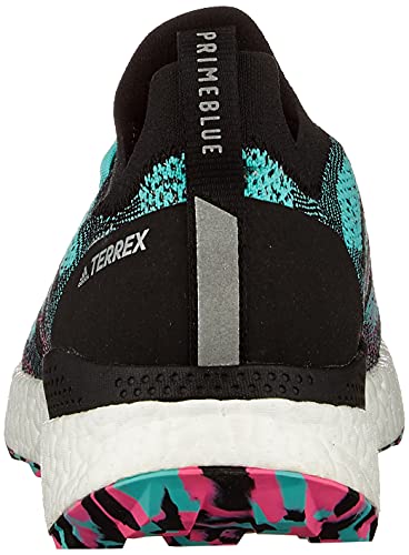 adidas Terrex Two Ultra Primeblue, Trail Running Shoe Hombre, Acid Mint/Core Black/Screaming Pink, 42 2/3 EU