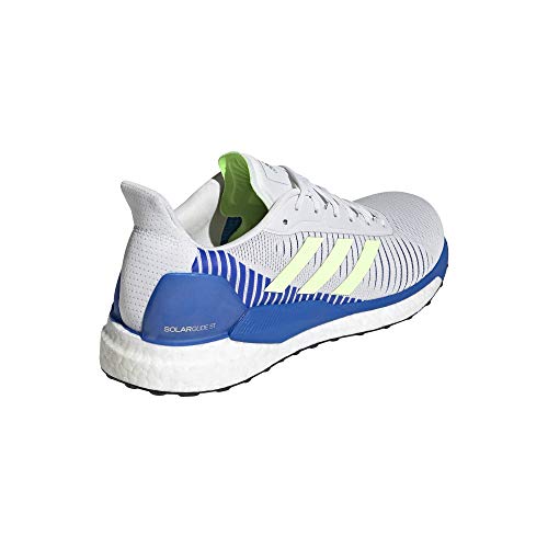 adidas Zapatillas Solar Glide St 19 M para hombre, Cristal Blanco/Verde Señal/Azul Glory,