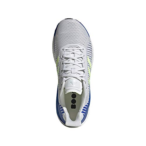 adidas Zapatillas Solar Glide St 19 M para hombre, Cristal Blanco/Verde Señal/Azul Glory,