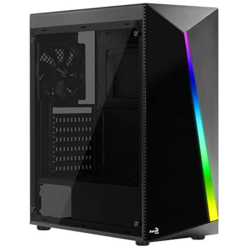 Aerocool SHARD, caja de PC, ATX, panel acrílico, RGB 13 modos, ventilador 12cm