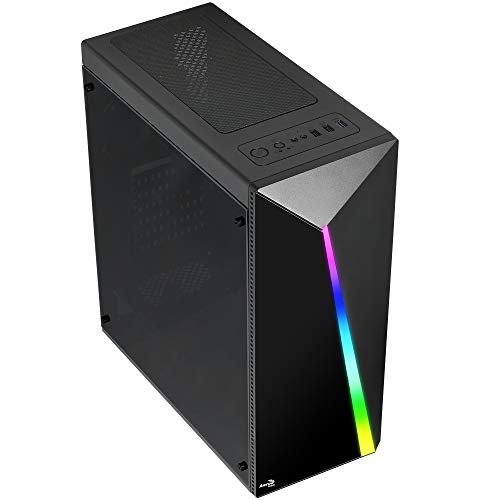 Aerocool SHARD, caja de PC, ATX, panel acrílico, RGB 13 modos, ventilador 12cm