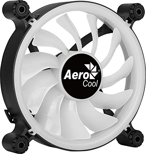 Aerocool SPECTRO12, Ventilador de PC 120mm RGB, Silencioso, Antivibración, Molex