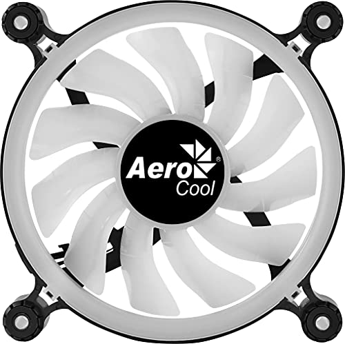 Aerocool SPECTRO12, Ventilador de PC 120mm RGB, Silencioso, Antivibración, Molex